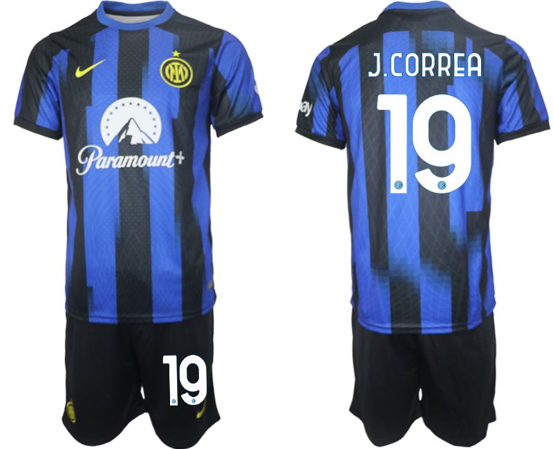 Men 2023-2024 Club Inter Milan home blue 19 Soccer Jersey